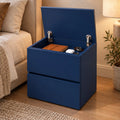 RNI-0002 Double-Drawer Nightstand with Concealed Compartment
