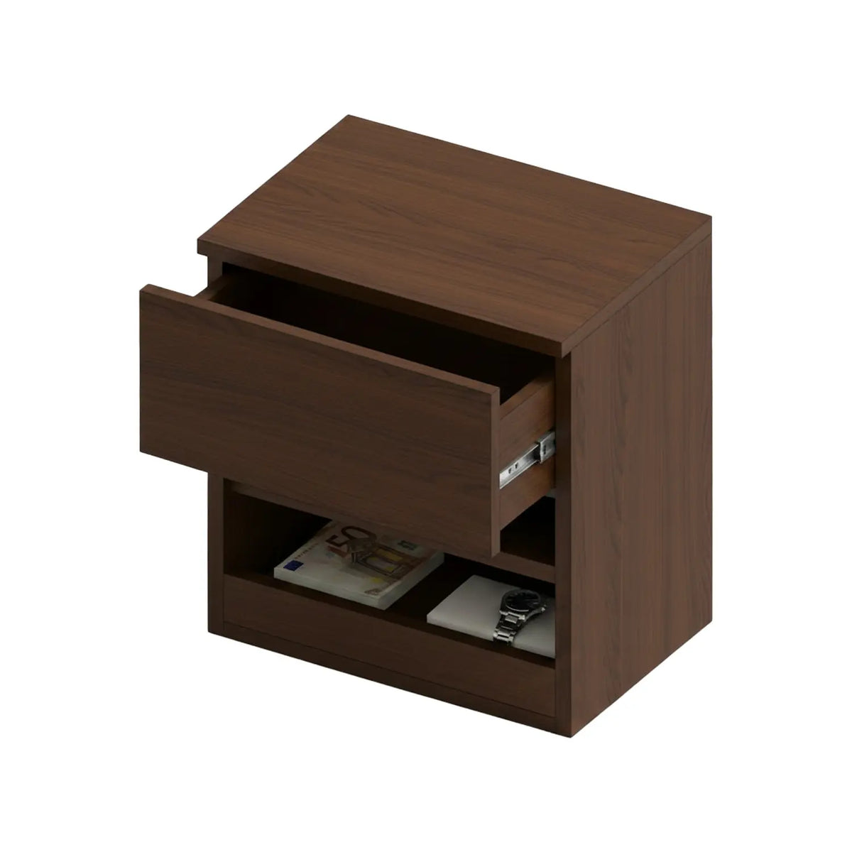 RNI-0001 Single-Drawer Nightstand with Concealed Compartment