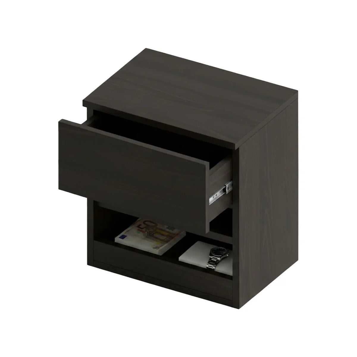 RNI-0001 Single-Drawer Nightstand with Concealed Compartment