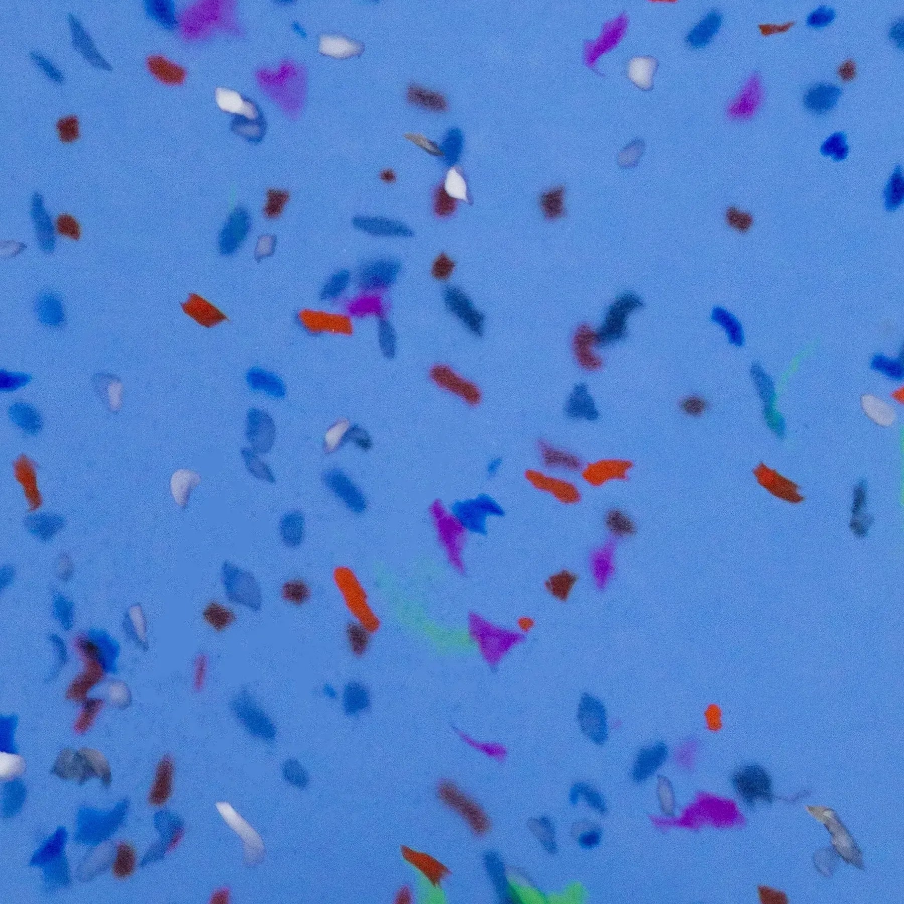 Colorful confetti on a blue background rPETG recycled plastic panel