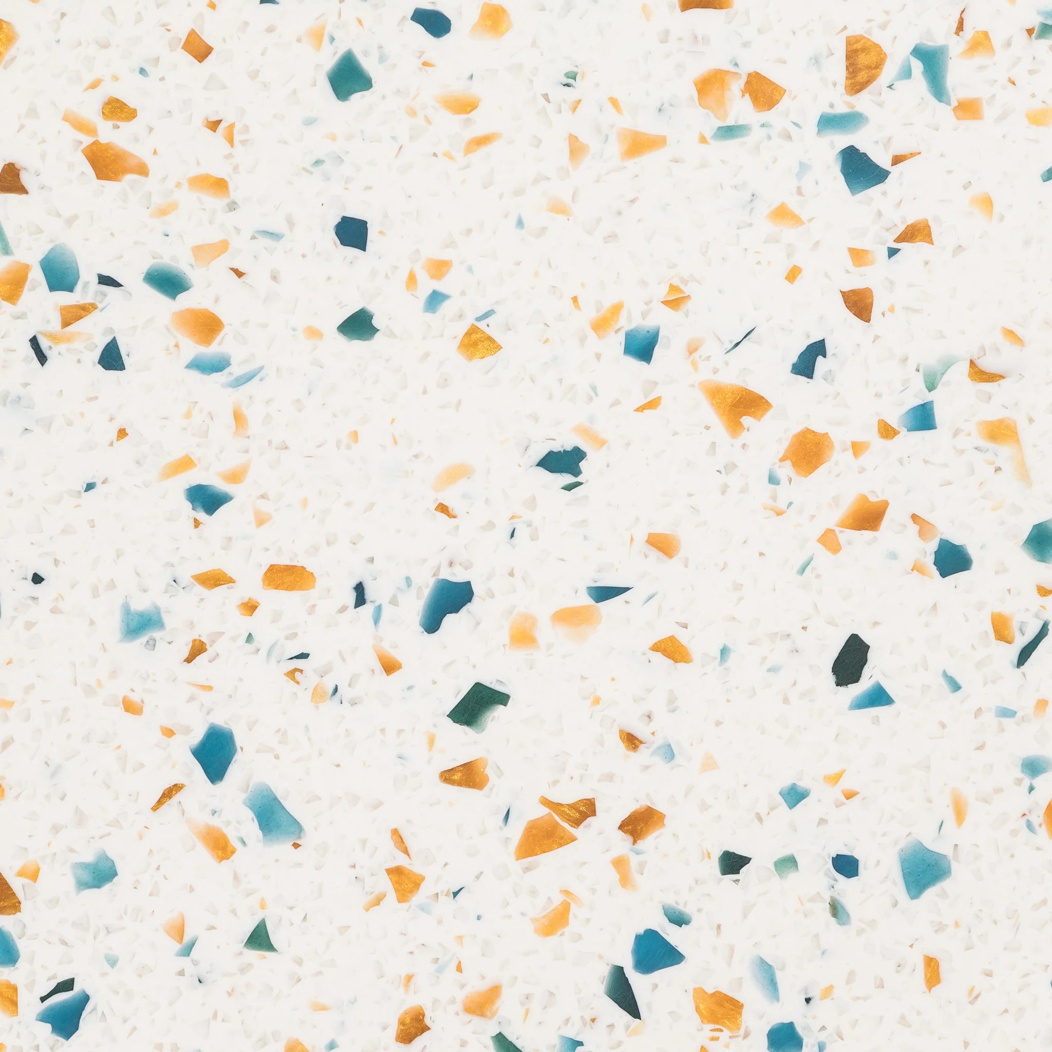 Colorful terrazzo pattern on a white background - Polymer panel