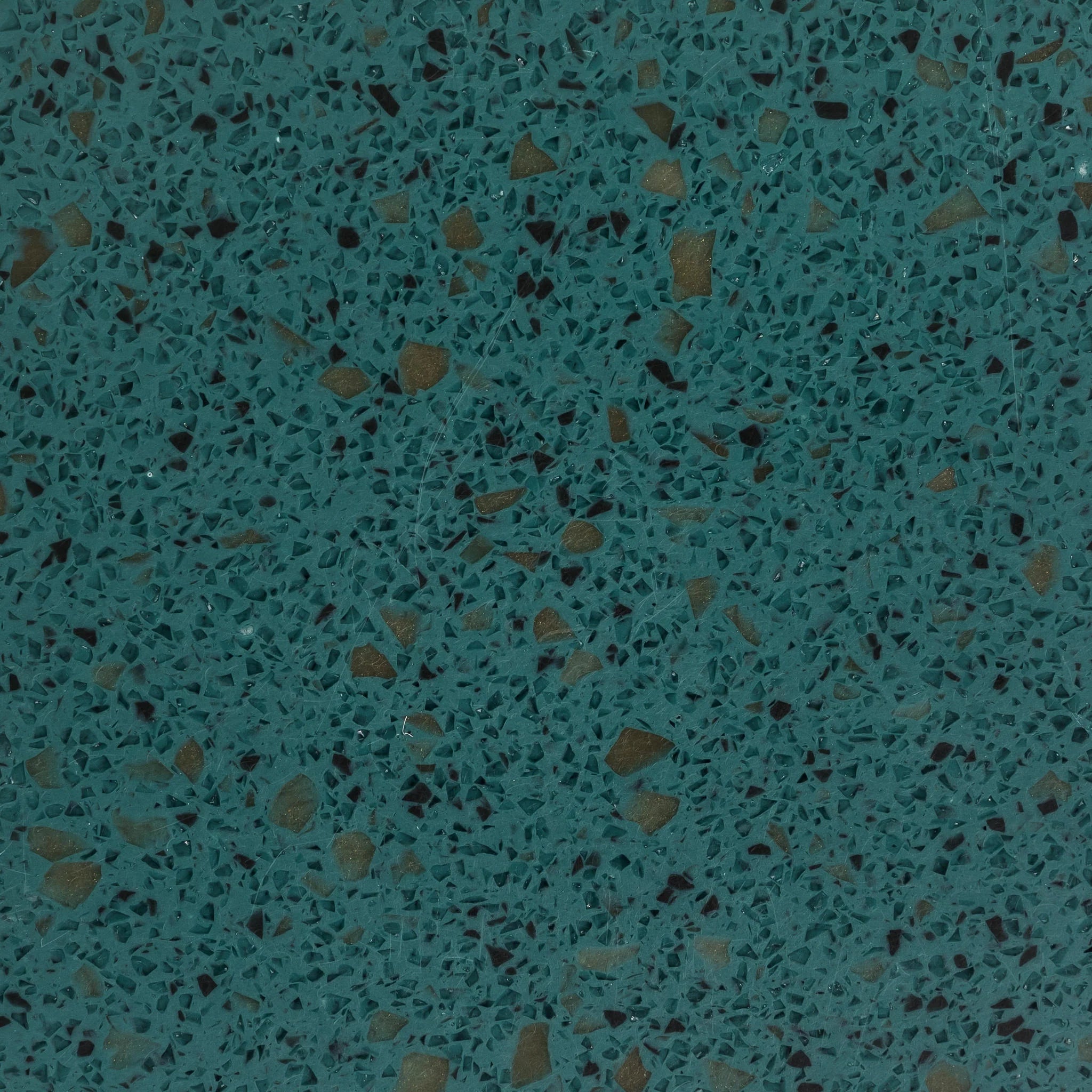 Teal color swatch with speckled pattern - Polymer panel